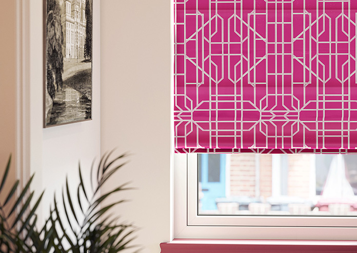 Bamboo Brights, Cerise - Roman Blind - Image 5